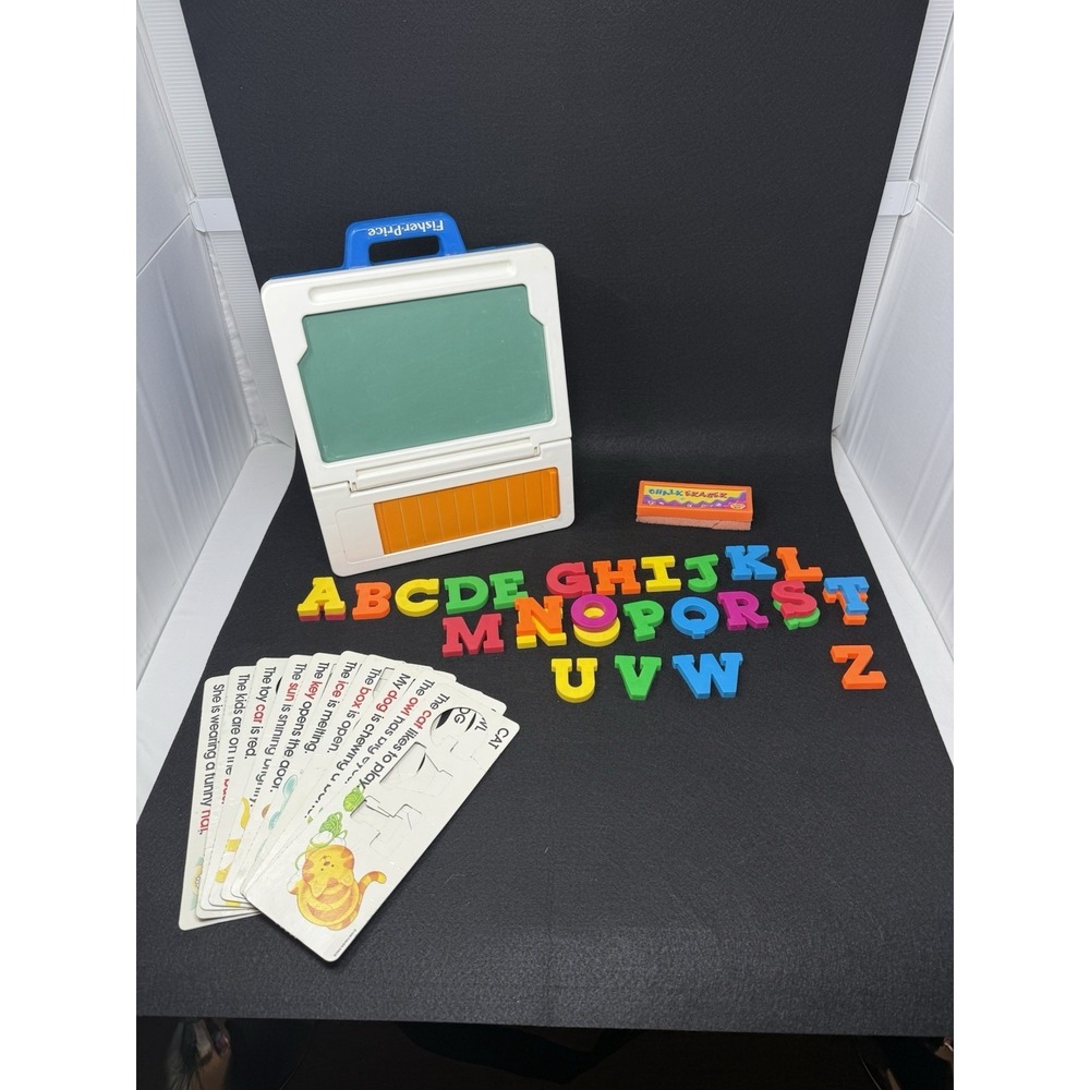 Vintage Fischer Price School Days Learning Center Alphabet Letters Case Cards - Picture 4 of 6